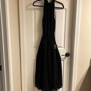 Elegant Black Halter Dress